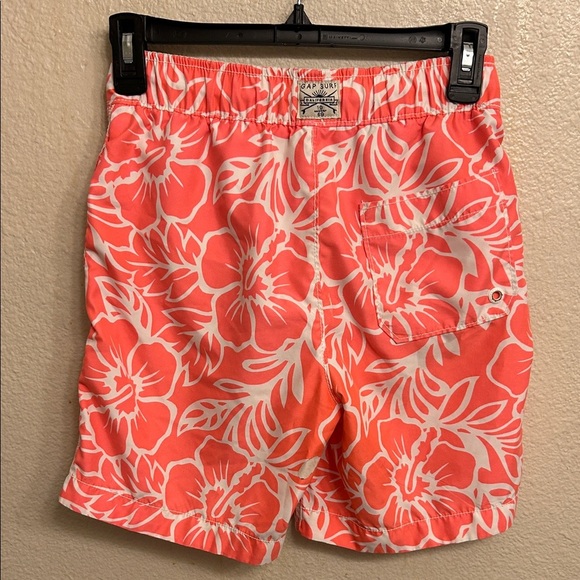 Gap Kids Boy Coral Floral Swim Shorts Size Large - Picture 3 of 4